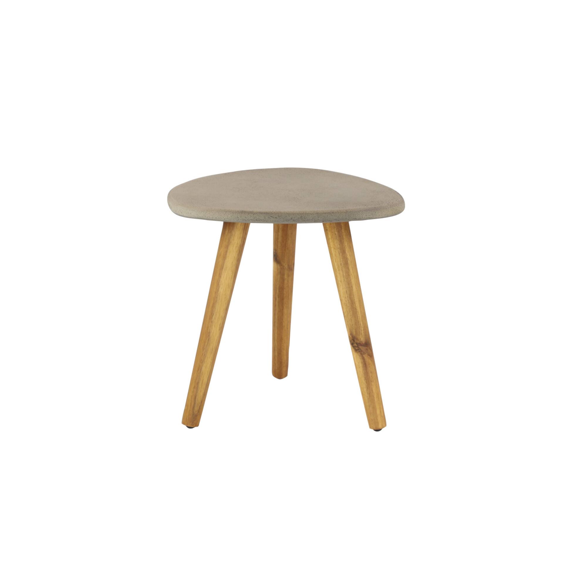 16" Gray Wood Modern Outdoor Accent Table